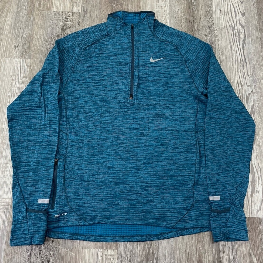 Nike Teal Dri-FIT Quarter-Zip Pullover